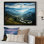 Bleu et vert, paysage de montagne majestueux II, paysage de montagnes, art mural