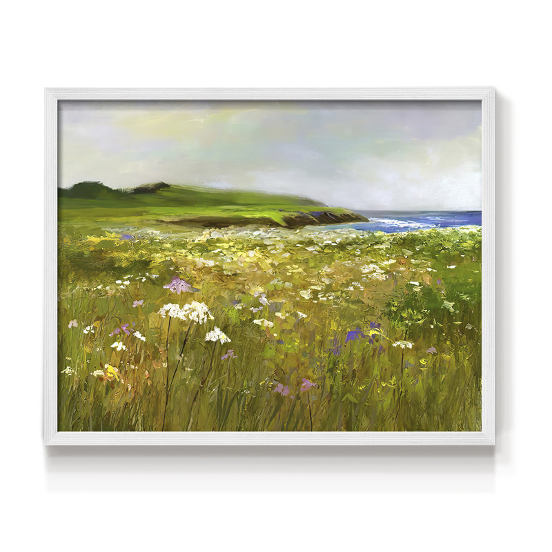 Montara Bluff - impression encadrée - réaménageable, H 8 po x l 10 po, Blanc