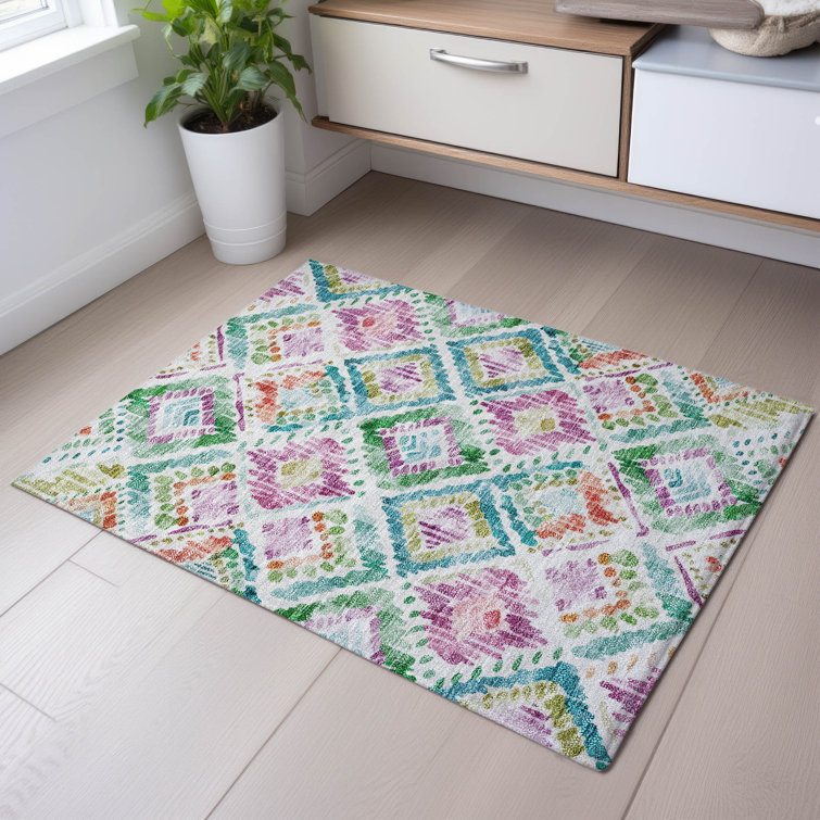 Premium Machine Washable Blaise AMF1088 Geometric Rug
