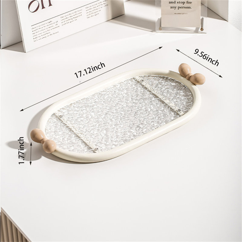 Plateau en plastique Davuan, Beige