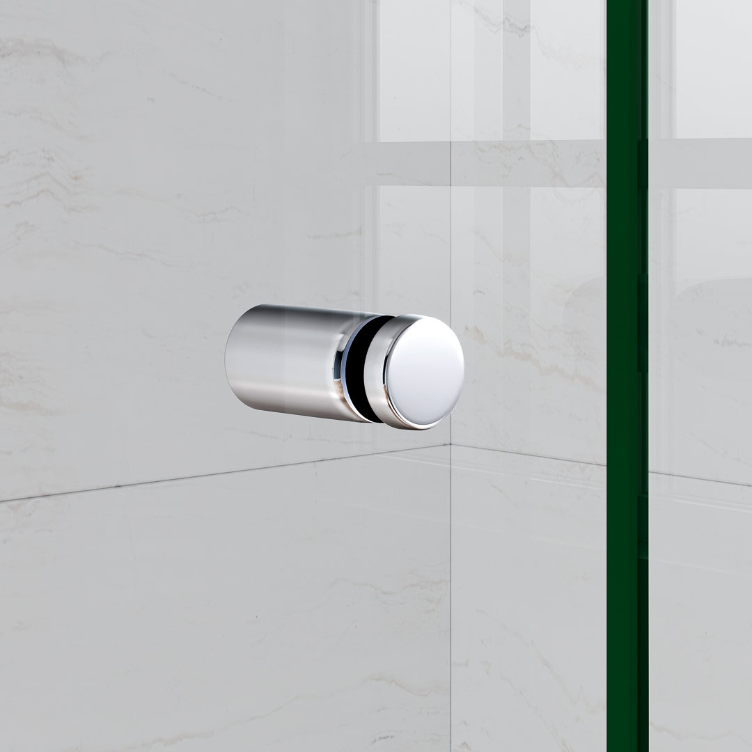 57.5-60” W X 62” H Double Sliding Semi-Frameless Tub Door /