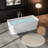 67" X 31" Back To Wall Rectangular Alcove Soaking Acrylic Bathtub In White, With Polished Chrome Overflow