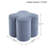 Leiani 18.5" Wide Boulce/Velvet/Linen Upholstered Ottoman-1546962654
