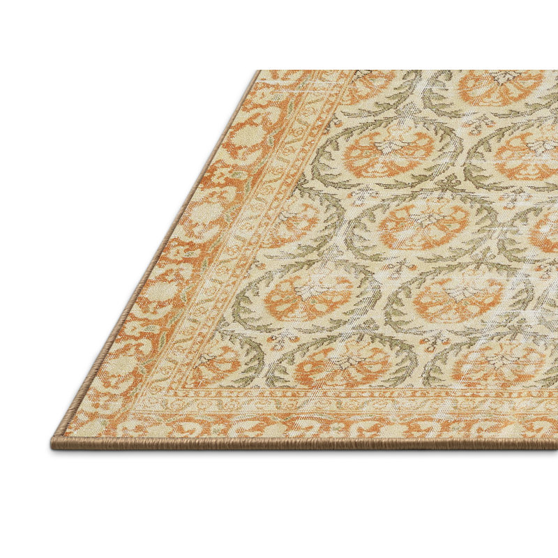 Beige arcade/Tapis décoratif grise, Rectangle 5 pi x 7 pi