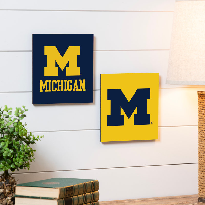 Panneaux muraux amovibles de l'Université du Michigan, collection 2 pièces