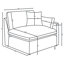 Canapé modulaire rembourré 5 pièces Greeley Ivory
