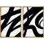 Illustration en noir et blanc de coups de peinture minimalistes, œuvre d'art moderne-102453269-102453266