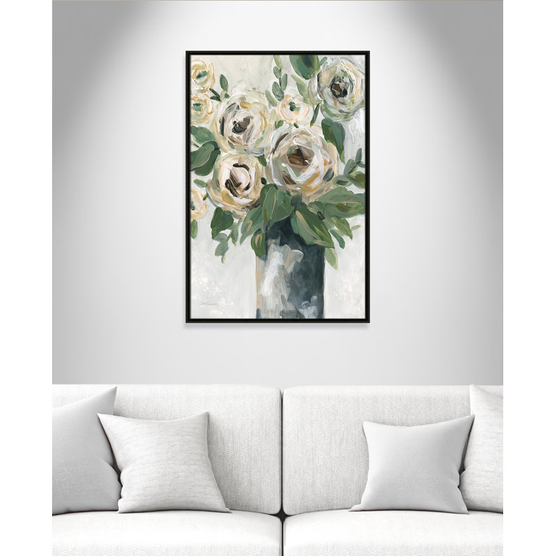 Impression florale de profondeur par Carol Robinson, Espresso, H 37,5 po x l 25,5 po x P 2 po