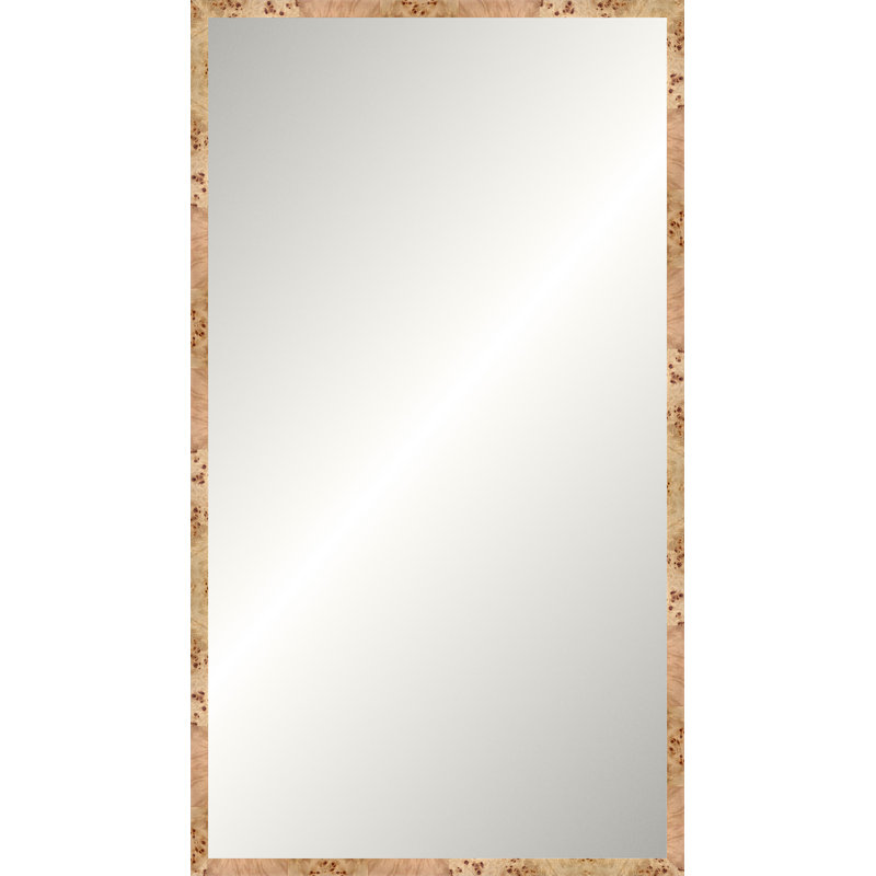 Blonde Burl Mirror, Short Leaner