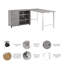 Bureau d'ordinateur et armoire de rangement avec tiroirs et tablettes Bush-103146578