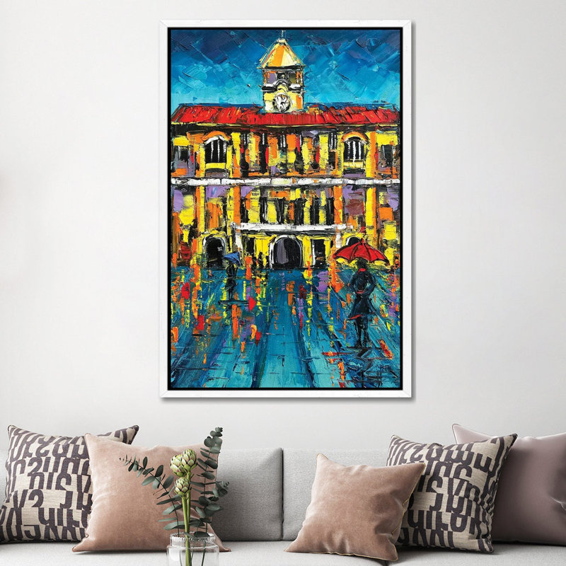 San Francisco Ferry Building 1 Piece Wall Art on Canvas, 152.5 cm H x 101.5 cm W, White Floater Framed