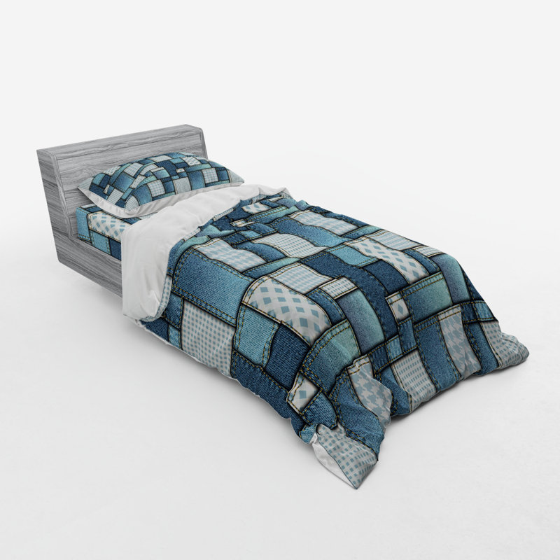 Modern & Contemporary Polyester Paisley Duvet Cover, Twin Duvet Cover + 2 Additional Pieces
