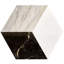 Cadmus 8" X 9.21" Marble Geometric Mosaic Wall & Floor Tile (0.51 Sq. Ft. / Sheet)