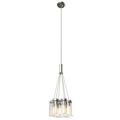 Luminaire suspendu cylindre grappe 6 lumières Irsay