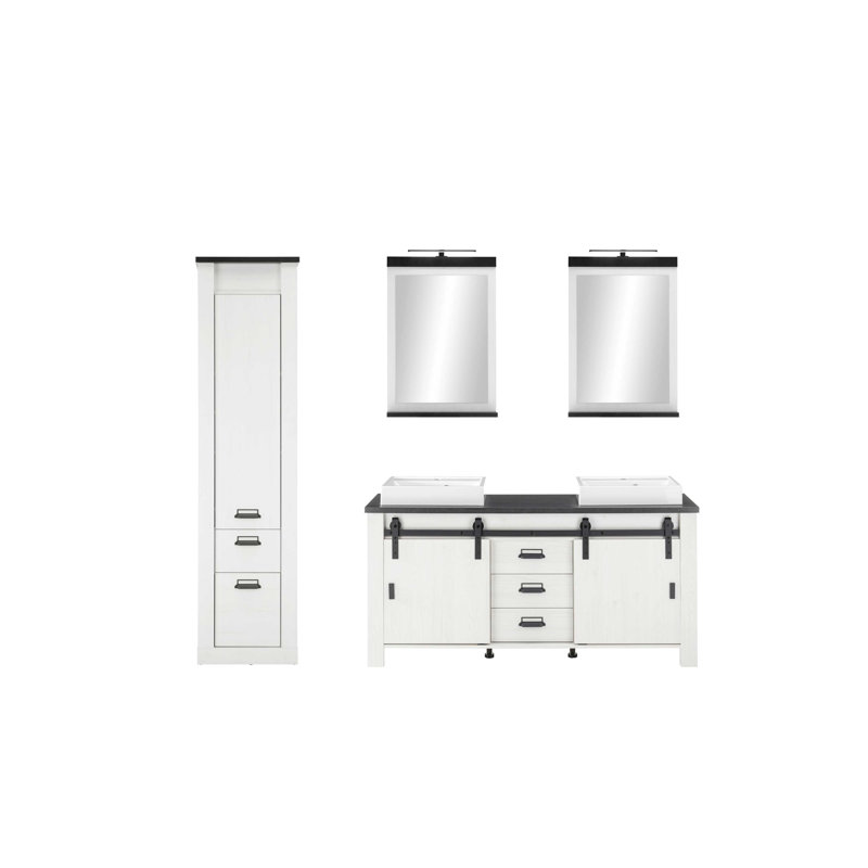 Jackeline Bathroom Suite, White