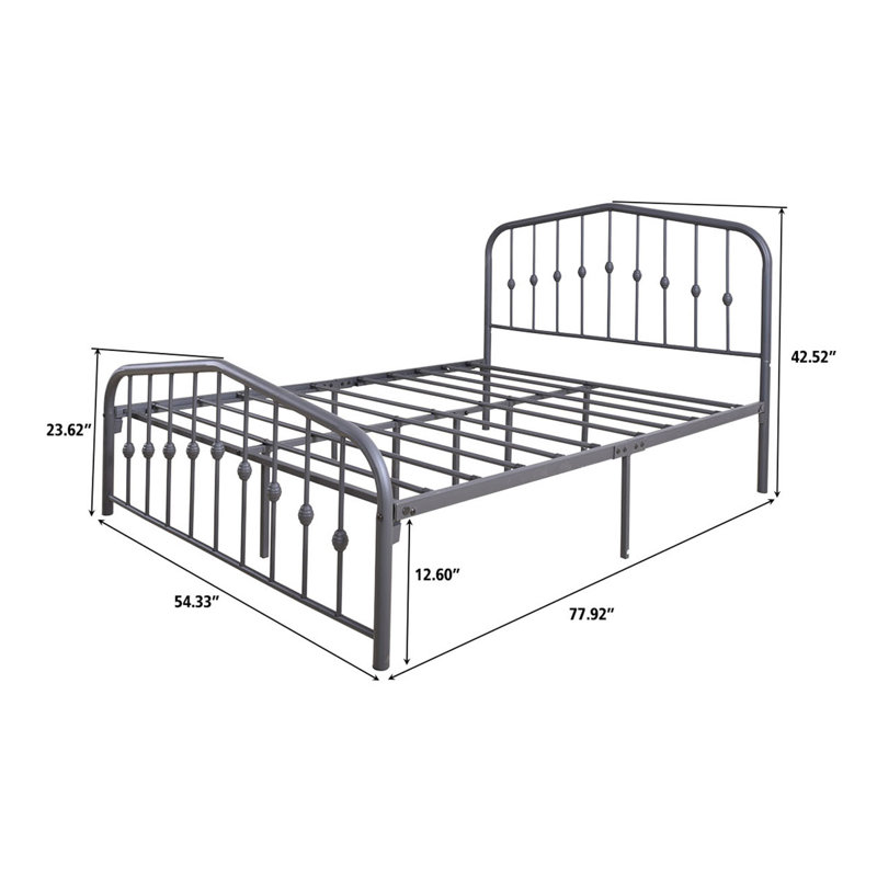 Lit plateforme Bernitta, Double, Noir