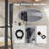 Rodeo 28"Lx16"W Flush Mounted 5-Function Thermostatic Complete Shower System with LED and Bluetooth Music