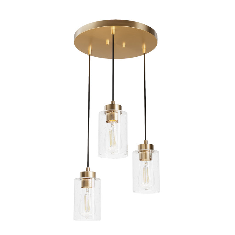 Hartland 3 - Light Cluster Cylinder Pendant, Alturas Gold