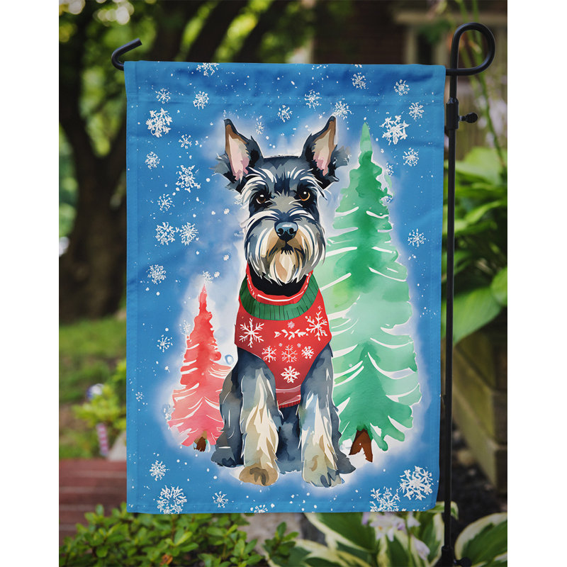 Polyester double face Noël, H 15,5 po x l 11,25 po