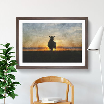 Sunset and Sheep - Picture Frame Painting