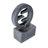 26.77"H Gray Circular Polyresin Outdoor Water Fountain With LED Light, Freestanding Modern Cascading Water Feature For Patio Garden Backyard Decor