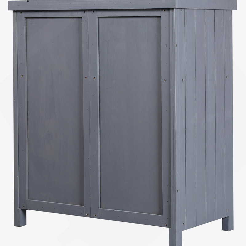 Armoire de rangement extérieure avec tablette pour outils de jardin ou accessoires de piscine