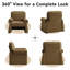 Chaise d'appoint rembourrée avec coussin amovible et accoudoirs amovibles-829431472