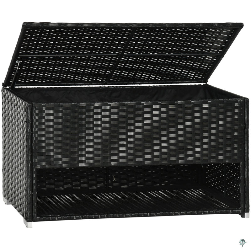 Boîte de rangement pour l'extérieur et rangement pour chaussures, porte-serviettes avec doublure, Noir