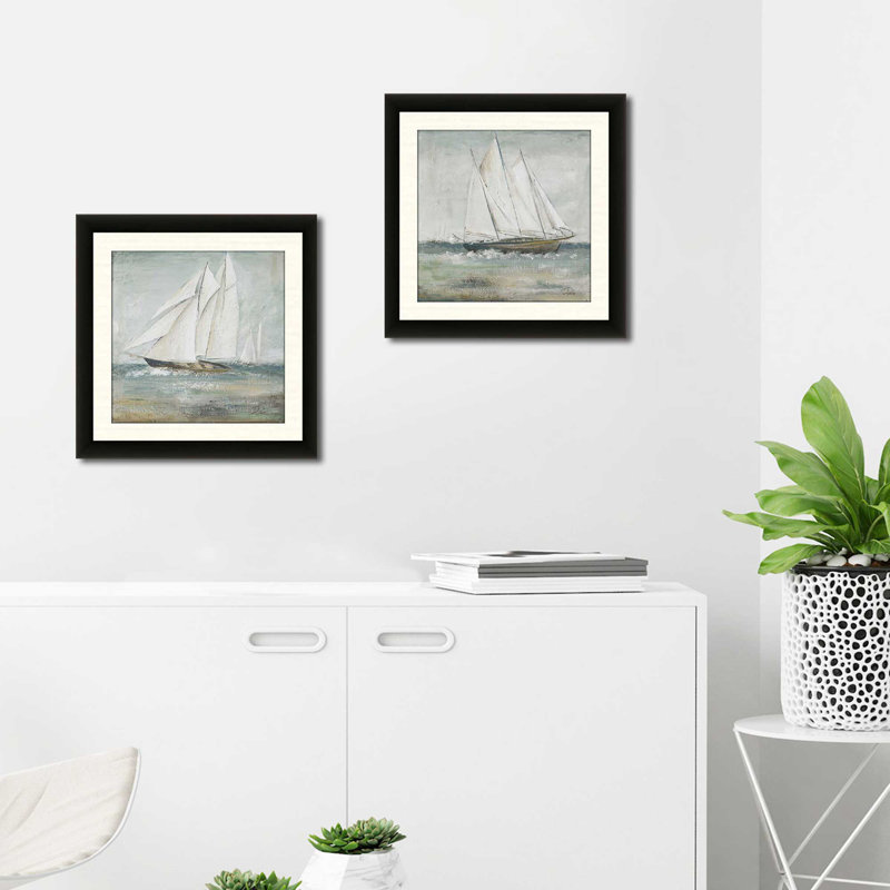 Cape Cod Sailboat I' Print Under Glass
