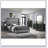 Malcolm Grey Upholstered Queen Wingback Bed
