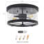 Plafonnier encastré 2 lumières avec cadre en métal Alixandra-78105891