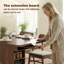 HOMCOM Extendable Dining Table for 4-6, Kitchen Table with Shelves-774956555