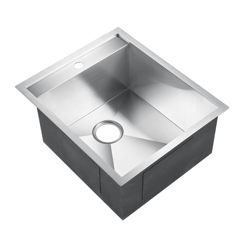 Thelma 22.5 " L Drop-In Single Bowl Stainless Steel Kitchen Sink
