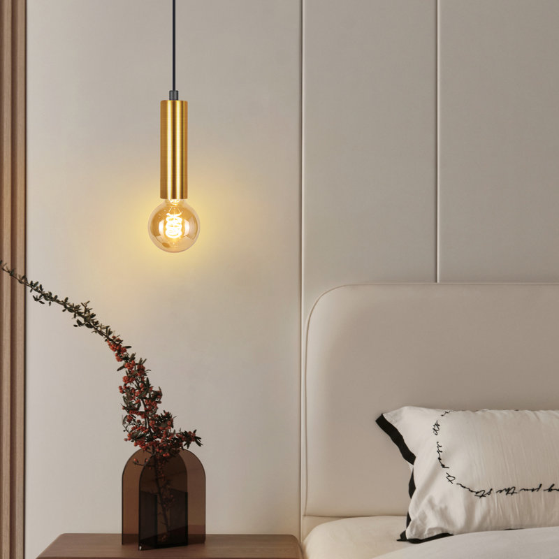 Airyonna 1 - Light Gold Cylinder Pendant