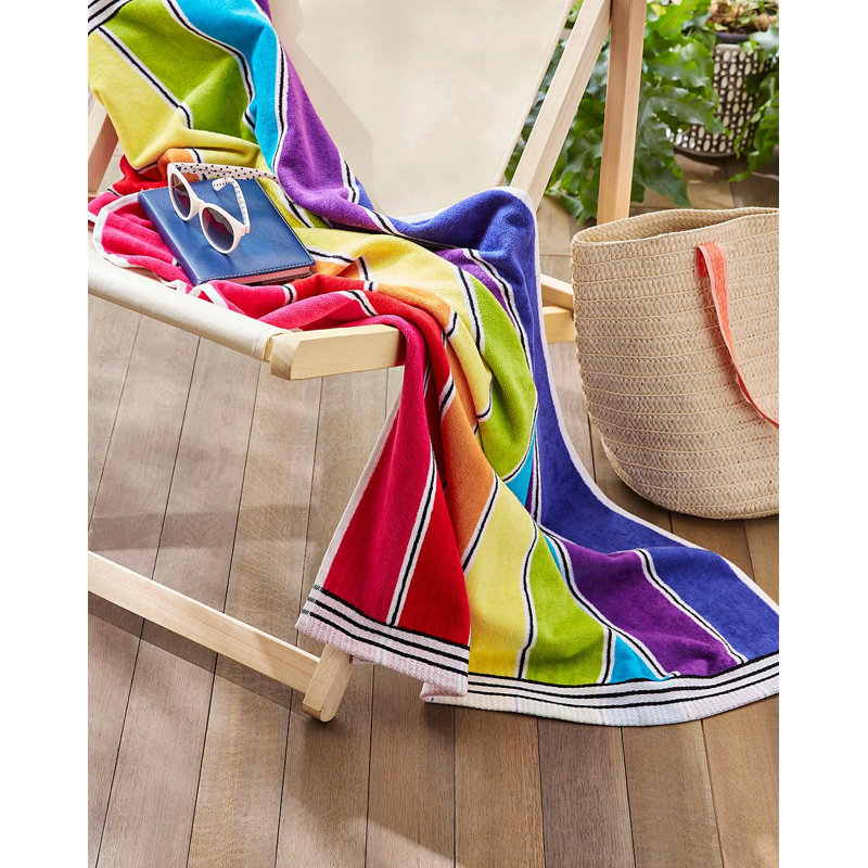 Theon Stripe Rainbow Beach Towel