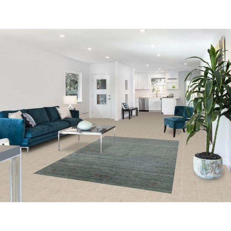 Tapis indien en laine fait à la main de style Gabbeh 5 x 8