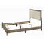 Mobilier de chambre à coucher en bois avec tête de lit cloutée et capitonnée-131574024