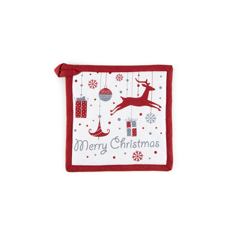Excelsa Merry Christmas Christmas Cotton Potholder