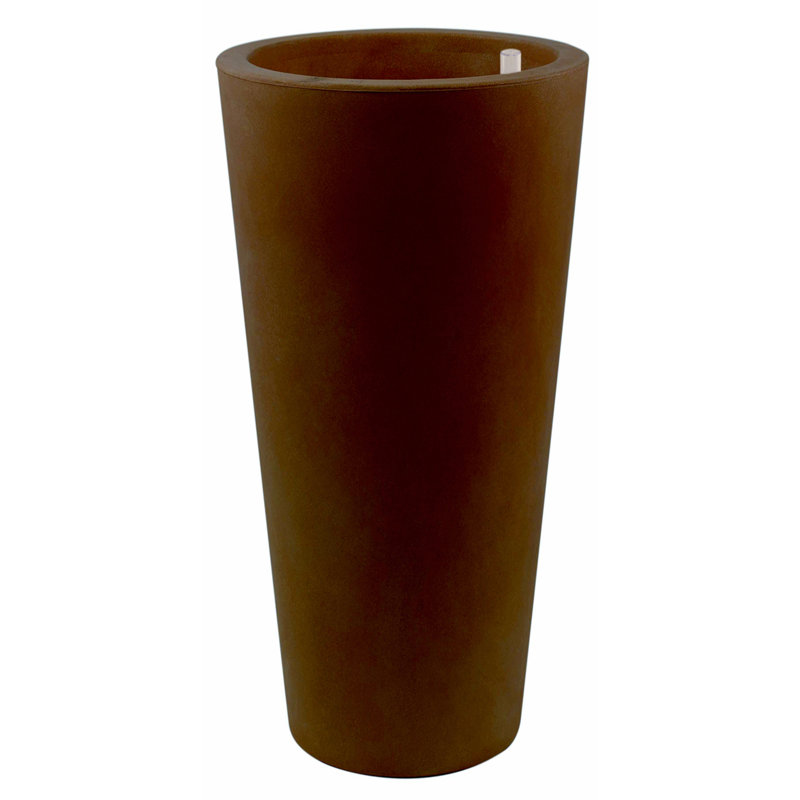 Cono Resin Pot Planter, Bronze, 39.25" H x 13.75" W x 13.75" D