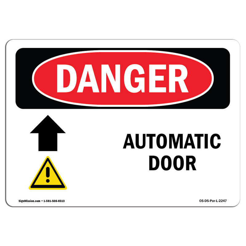 Danger Sign, 18" H x 24" W x 0.1" D