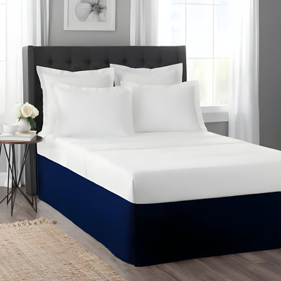 400TC Sateen Cotton Finished Look Tailored Bed Skirt Upto 50" Drop Length