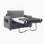 Canapé-lit simple polyvalent avec matelas pliable, table d'appoint pliable, poche de rangement latérale et ports USB pour des espaces de vie compacts-1000427345