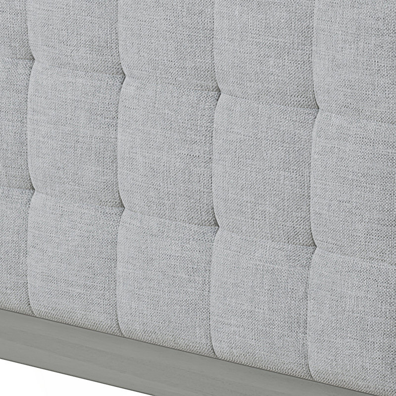 Lit plateforme tapissier avec tête de lit, Grand lit