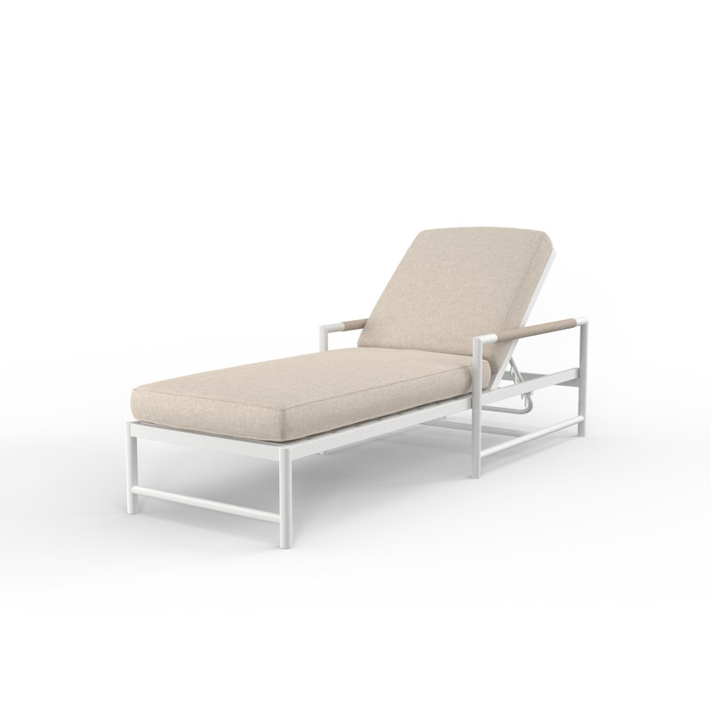 Sabbia Outdoor Chaise Lounge, Echo Ash Sunbrella®
