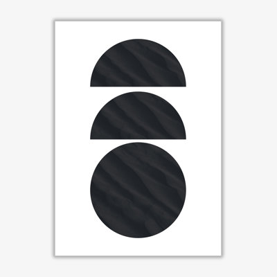 Abstract Textured Circles - Single Picture Frame Print