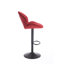 Ensemble de 2 tabourets de bar réglables avec dossier et repose-pieds, chaises de bar à hauteur de comptoir pour la cuisine, pub -RED