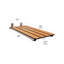 Siège de baignoire pliable 32 po x 13,5 po en teck avec lattes de 3 po