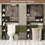 Armoire de rangement au-dessus de la toilette avec portes de grange-103417741