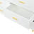 Six Drawers, Golden Straight Aluminum Handle, Golden Triangle Legs, White Locker