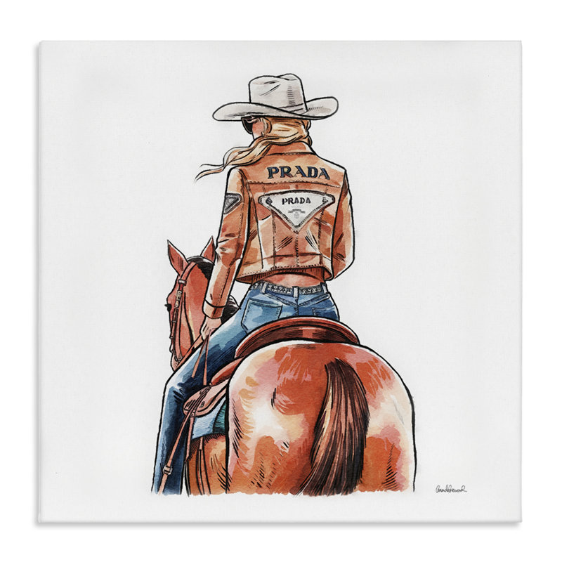 Art mural sur toile Glam Cow Cow & Horse par Amanda Greenwood bp-937_CN, H 30 po x l 30 po